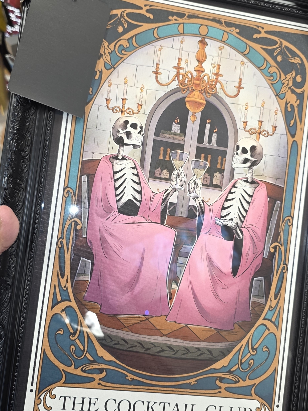 The Cocktail Club Art Print in Pink and Teal